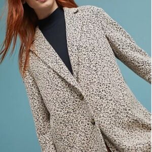 Cartonnier Anthropologie Mid-Length Leopard Coat | Size S